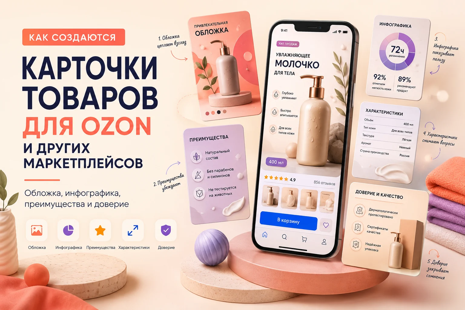 Как создаются карточки товаров для Ozon и других маркетплейсов