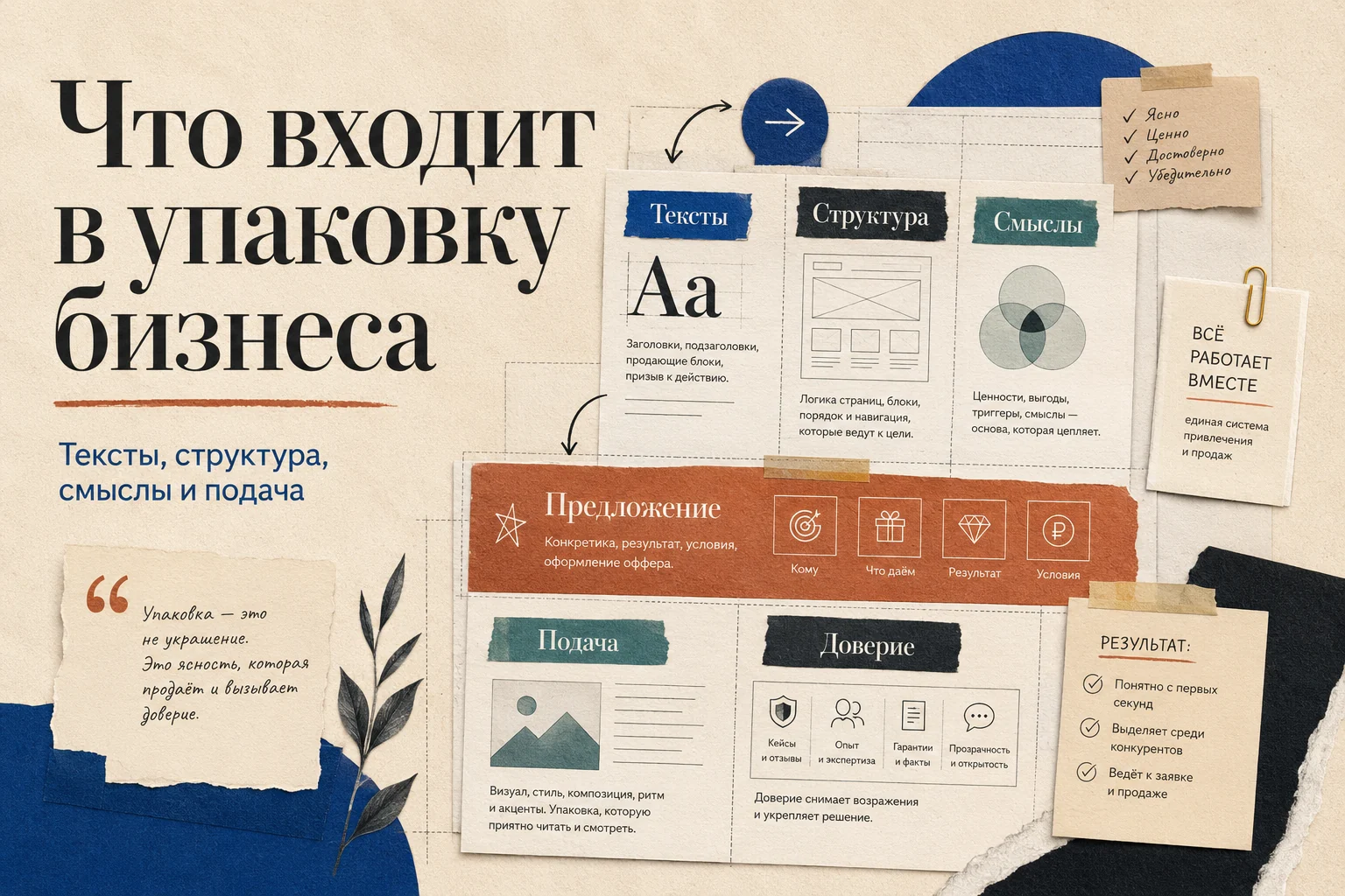 Что входит в упаковку бизнеса: тексты, структура, смыслы и подача