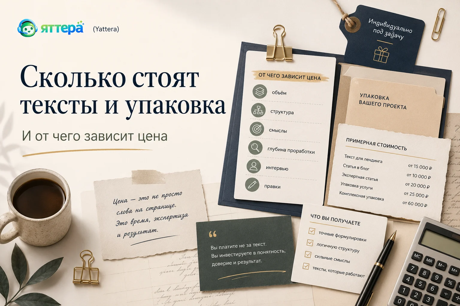 Сколько стоят тексты и упаковка и от чего зависит цена