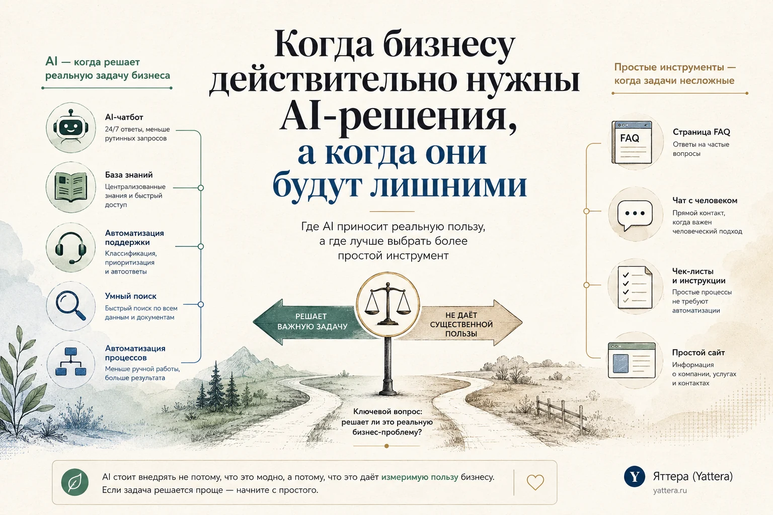 Когда бизнесу действительно нужны AI-решения, а когда они будут лишними